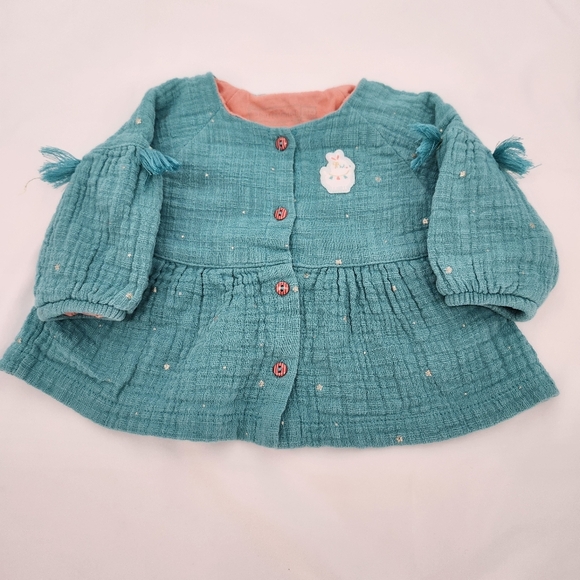 Baby Girls Clothing Bundle 0-6 Months Lot of 11 Mixed Brands Floral Pink - Picture 2 of 12